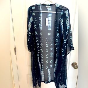 Women’s Sonoma Sheer Jacket, O/S, Navy Blue print